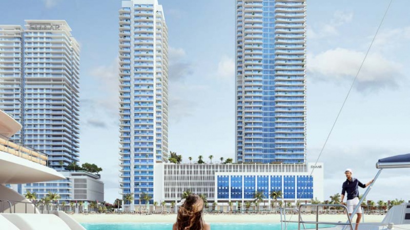 новая, квартира, 2 спальни, Марина Виста, Beachfront, пальма, Дубай, ОАЭ, купить